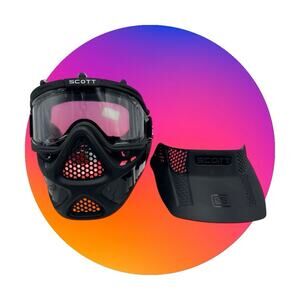 Scott USA Pursuit Black Full Face Paintball Mask Goggles With Visor New